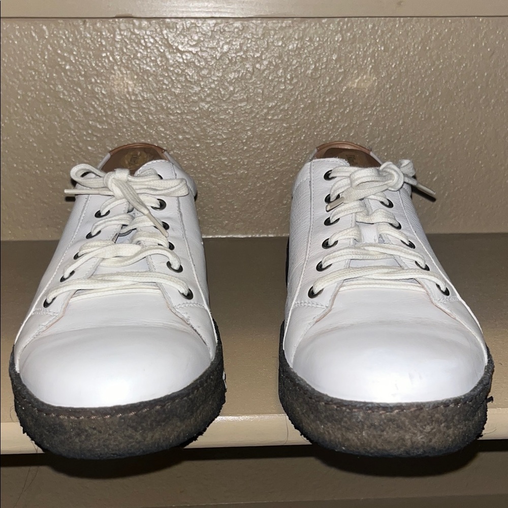 Johnston & Murphy White Leather Sneakers
